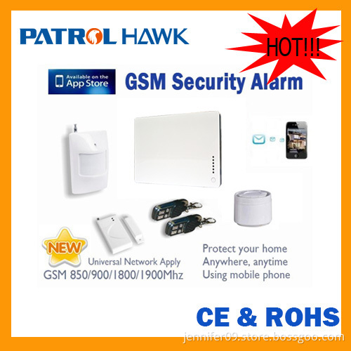 white 433mhz/315mhz option gsm wireless home alarm system with text message alert g1